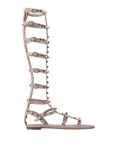 Valentino Garavani Woman Sandals Taupe Size 10 Leather