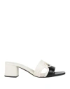 VALENTINO GARAVANI VALENTINO GARAVANI WOMAN SANDALS WHITE SIZE 7 LEATHER