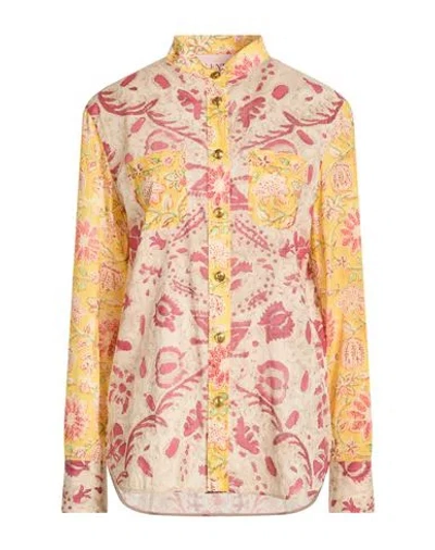 Valentino Garavani Woman Shirt Beige Size 6 Cotton In Yellow