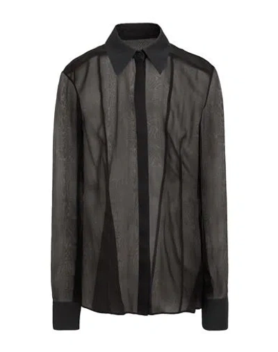Valentino Garavani Woman Shirt Black Size 8 Silk, Cotton