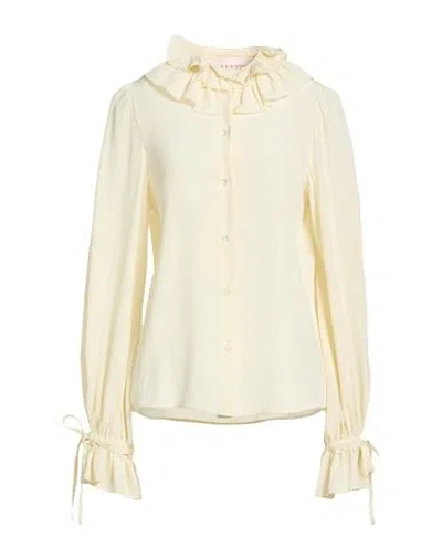 Valentino Garavani Woman Shirt Cream Size 4 Silk In Multi
