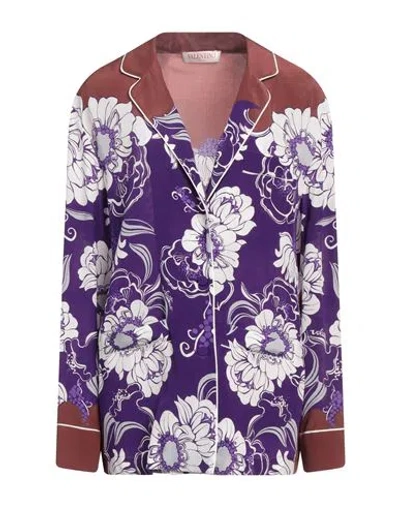 Valentino Garavani Woman Shirt Dark Purple Size 6 Silk