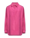 Valentino Garavani Woman Shirt Fuchsia Size 4 Silk In Pink