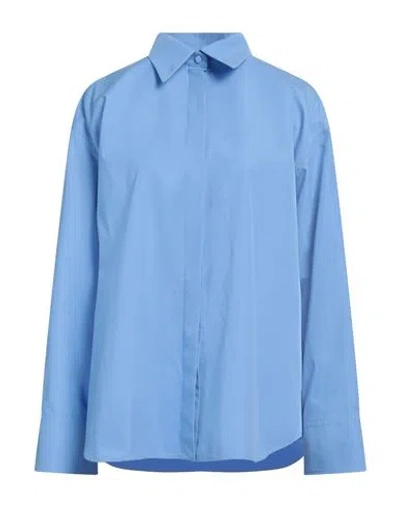 Valentino Garavani Woman Shirt Light Blue Size 10 Cotton