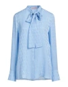 Valentino Garavani Woman Shirt Light Blue Size 4 Silk