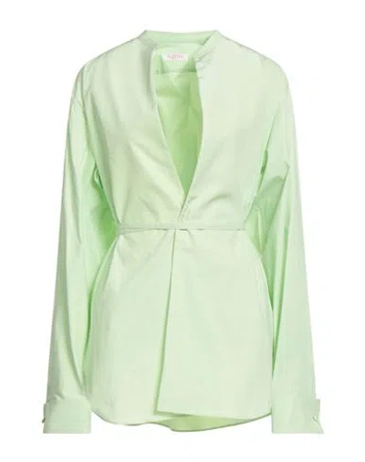 Valentino Garavani Woman Shirt Light Green Size 12 Cotton, Elastane