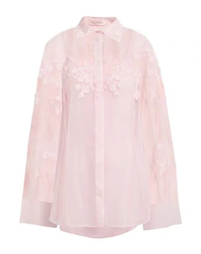 Valentino Garavani Woman Shirt Light Pink Size 4 Silk