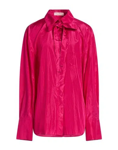 Valentino Garavani Woman Shirt Magenta Size 10 Silk In Pink