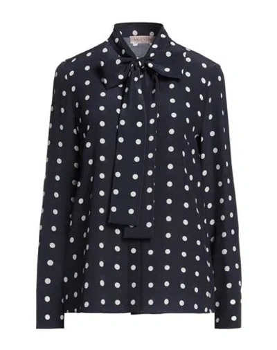Valentino Garavani Woman Shirt Navy Size 2 Silk