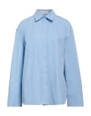 Valentino Garavani Woman Shirt Sky Blue Size 2 Cotton