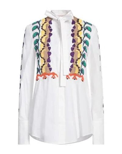Valentino Garavani Woman Shirt White Size 4 Cotton, Viscose, Polyester