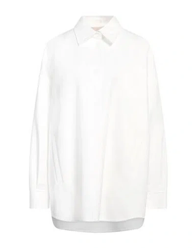 Valentino Garavani Woman Shirt White Size 6 Cotton, Polyamide