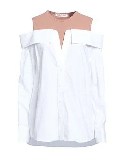 Valentino Garavani Woman Shirt White Size 6 Cotton, Polyamide, Elastane