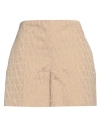 Valentino Toile Iconographe Straight Hem Shorts In Beige