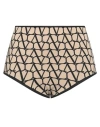 Valentino Toile Iconographe Crepe Couture Shorts In Beige