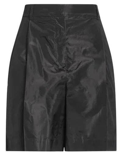 Valentino Garavani Woman Shorts & Bermuda Shorts Black Size 8 Silk In Black