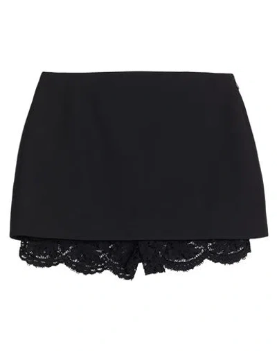 Valentino Garavani Woman Shorts & Bermuda Shorts Black Size 6 Viscose, Cotton, Polyamide, Elastane