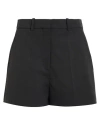 Valentino Garavani Woman Shorts & Bermuda Shorts Black Size 8 Polyester, Virgin Wool, Elastane In Black
