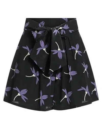 Valentino Garavani Woman Shorts & Bermuda Shorts Black Size 8 Silk