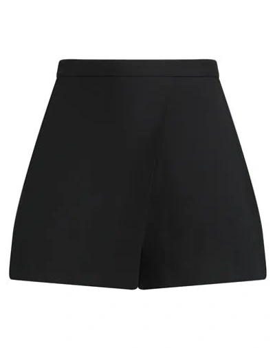 Valentino Garavani Woman Shorts & Bermuda Shorts Black Size 8 Virgin Wool, Silk