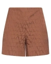 Valentino Garavani Woman Shorts & Bermuda Shorts Brown Size 2 Cotton, Polyester