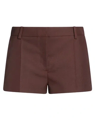 Valentino Garavani Woman Shorts & Bermuda Shorts Brown Size 4 Polyester