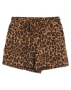Valentino Garavani Woman Shorts & Bermuda Shorts Camel Size 2 Silk In Beige