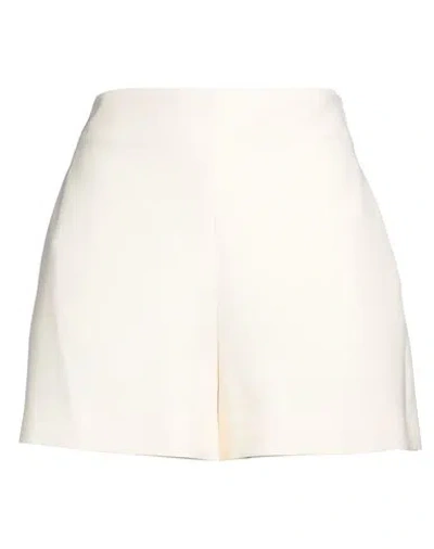 Valentino Garavani Woman Shorts & Bermuda Shorts Cream Size 10 Virgin Wool, Silk In White