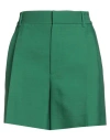 Valentino Garavani Woman Shorts & Bermuda Shorts Green Size 10 Wool, Silk, Elastane
