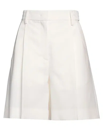 Valentino Garavani Woman Shorts & Bermuda Shorts Ivory Size 4 Wool