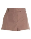 Valentino Garavani Woman Shorts & Bermuda Shorts Khaki Size 6 Polyester