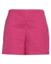 Valentino Garavani Woman Shorts & Bermuda Shorts Magenta Size 2 Cotton, Polyester In Magenta