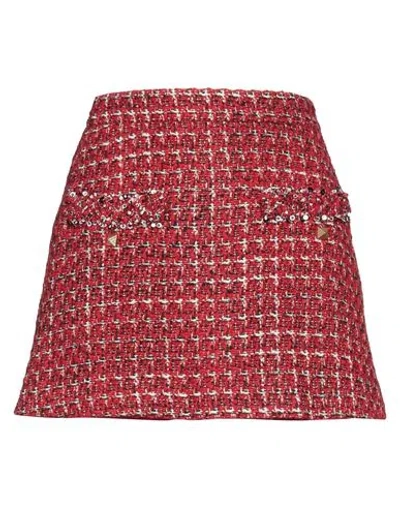 Valentino Garavani Woman Shorts & Bermuda Shorts Red Size 4 Virgin Wool, Acrylic, Polyamide, Polyest In White
