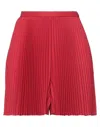 Valentino Garavani Woman Shorts & Bermuda Shorts Red Size 4 Virgin Wool, Silk In Red