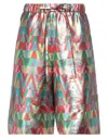 Valentino Garavani Woman Shorts & Bermuda Shorts Red Size 6 Metallic Fiber, Polyester, Silk In Red