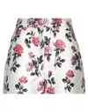 Valentino Metallic Silk-blend Brocade Shorts In White