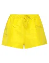 Valentino Garavani Woman Shorts & Bermuda Shorts Yellow Size 4 Silk