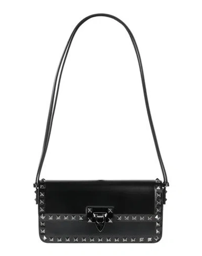 Valentino Garavani Woman Shoulder Bag Black Size - Leather