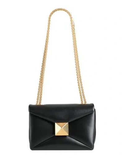 Valentino Garavani Woman Shoulder Bag Black Size - Soft Leather In Black