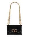 Valentino Garavani Garavani Vain Clutch Bag In Shiny Calfskin Woman Black Uni In Black