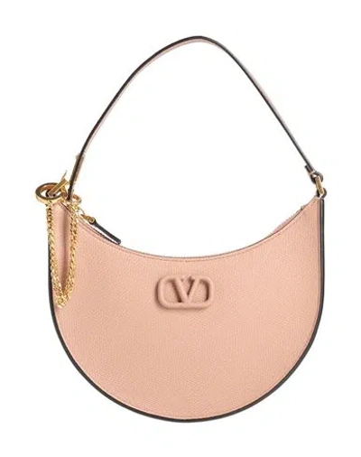 Valentino Garavani Woman Shoulder Bag Blush Size - Leather In Pink