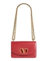 Valentino Garavani Woman Shoulder Bag Brick Size - Leather In Red