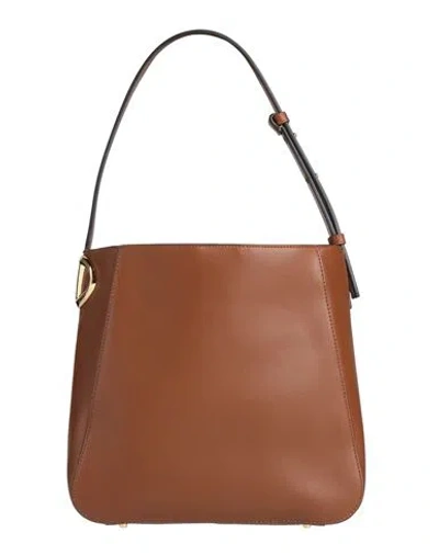 Valentino Garavani Woman Shoulder Bag Brown Size - Leather