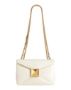 Valentino Garavani Woman Shoulder Bag Ivory Size - Soft Leather In White