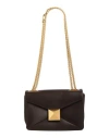 Valentino Garavani Woman Shoulder Bag Dark Brown Size - Soft Leather