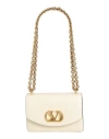 Valentino Garavani Woman Shoulder Bag Ivory Size - Leather In White