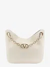 Valentino Leather Shoulder Bag With Vlogo Signature Detail In White