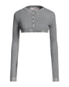 Valentino Garavani Woman Shrug Grey Size L Virgin Wool In Grey