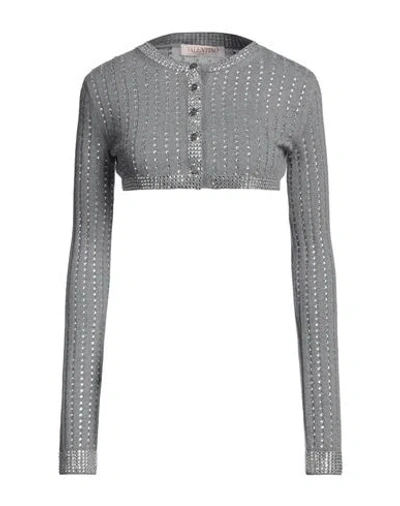 Valentino Garavani Woman Shrug Grey Size L Virgin Wool