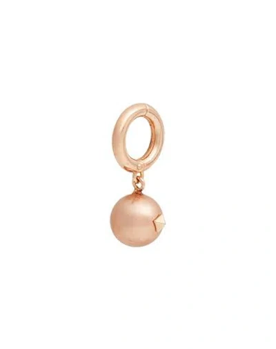 Valentino Garavani Woman Single Earring Copper Size - Metal In Orange